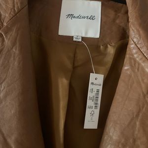 Brand new madewell brown leather jacket! New with tags!!